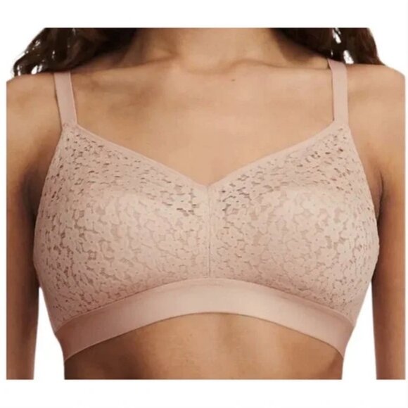 Chantelle Supportive Wireless Bra Unlined Norah Nude Lace size 34D NWT! - Picture 1 of 11